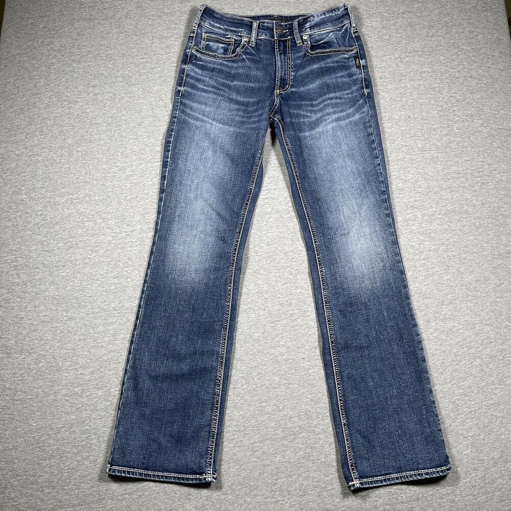 Silver Jeans Co. Jeans Womens 30x34 Blue Medium Wash Bootcut Slim